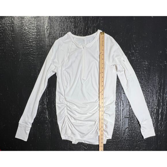 Athleta Women's 3/4 zip White Pullover, Size Small, Excellent Condition - Picture 5 of 6